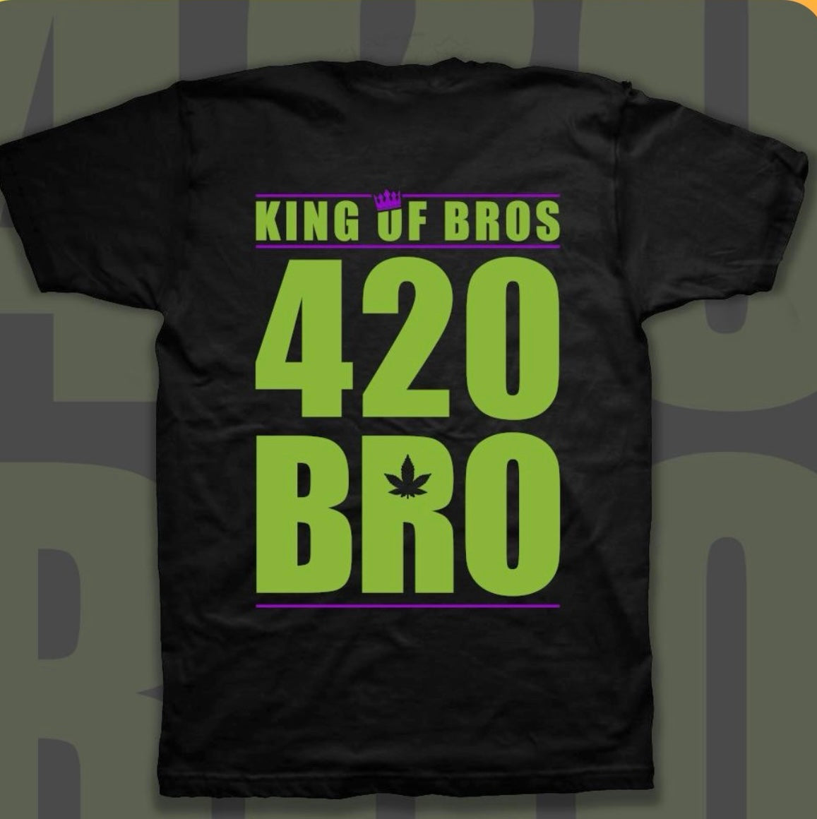 King of Bros 420 Bro (Black, Purple and Green)